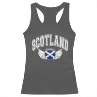 Scotland Soccer Racerback Tank Top Retro Vintage Scottish Flag Football Fan
