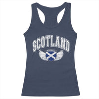 Scotland Soccer Racerback Tank Top Retro Vintage Scottish Flag Football Fan