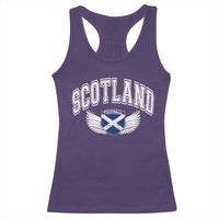 Scotland Soccer Racerback Tank Top Retro Vintage Scottish Flag Football Fan