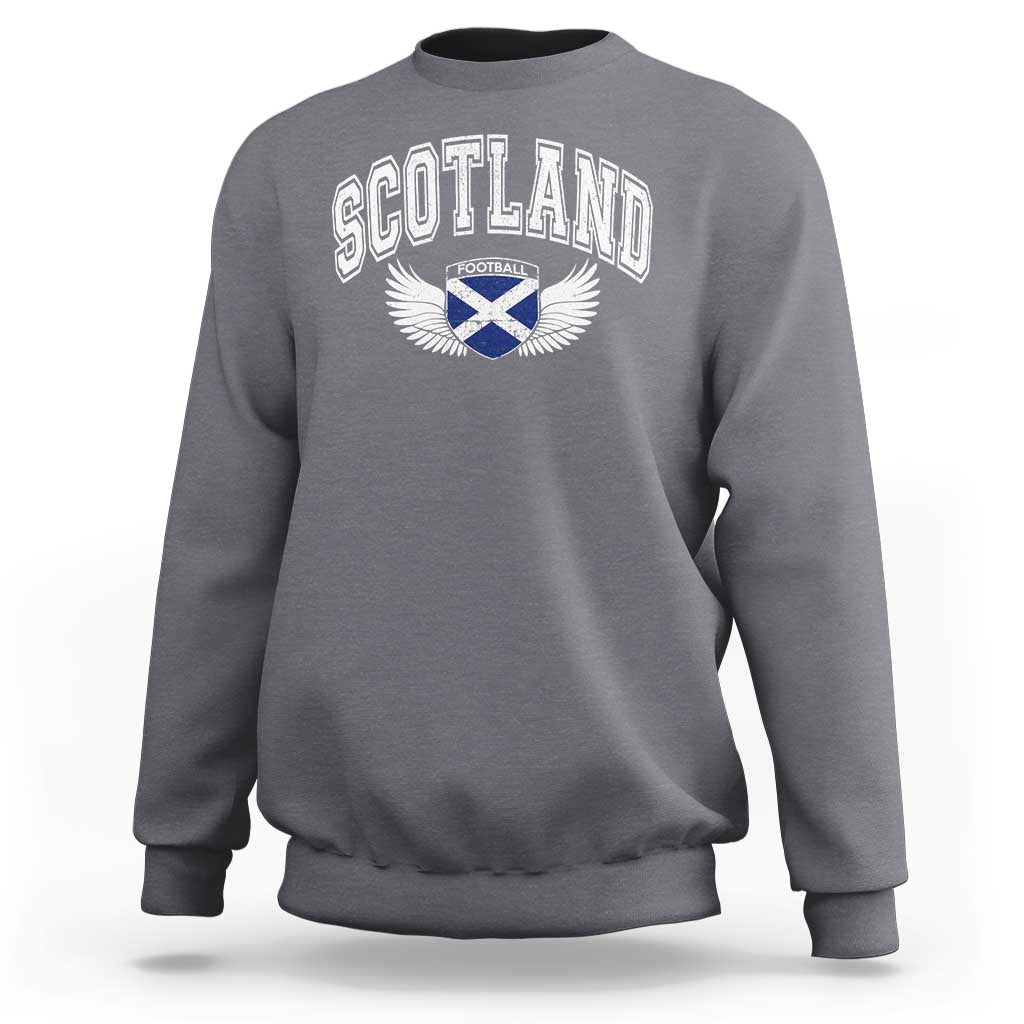 Scotland Soccer Sweatshirt Retro Vintage Scottish Flag Football Fan