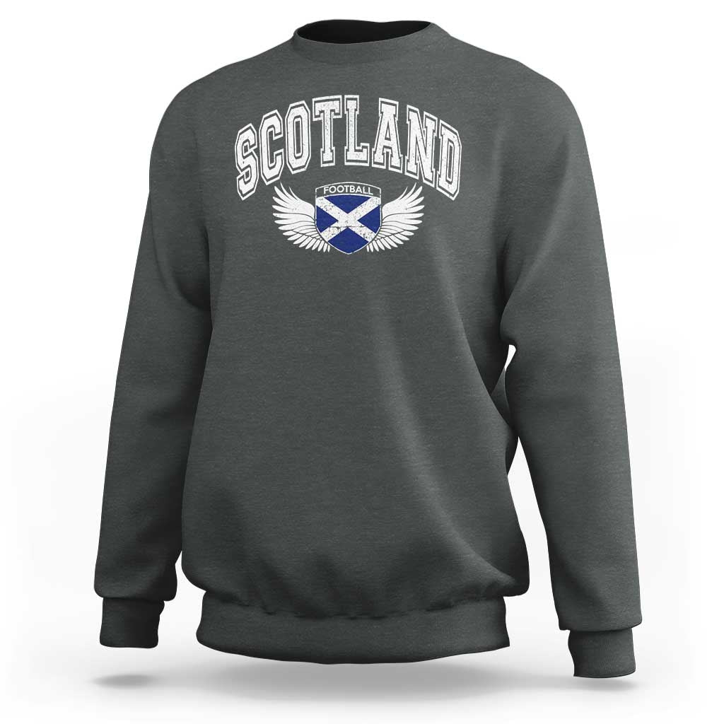 Scotland Soccer Sweatshirt Retro Vintage Scottish Flag Football Fan