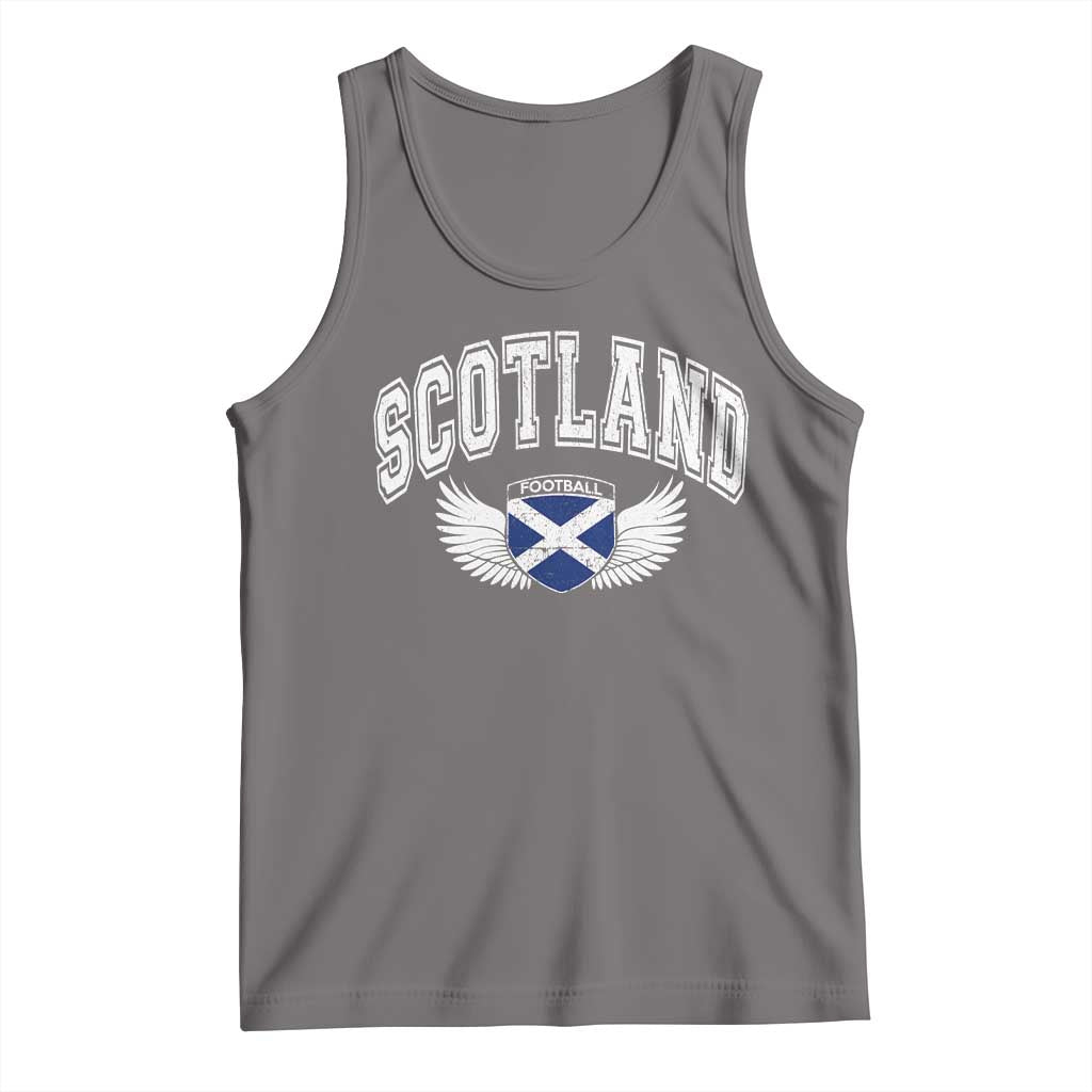 Scotland Soccer Tank Top Retro Vintage Scottish Flag Football Fan