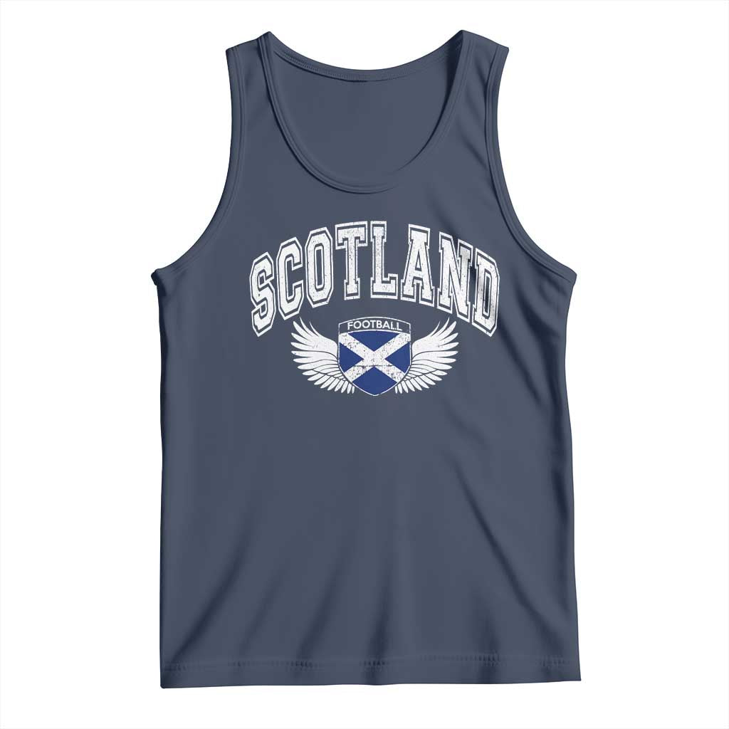 Scotland Soccer Tank Top Retro Vintage Scottish Flag Football Fan