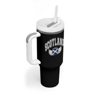 Scotland Soccer Tumbler With Handle Retro Vintage Scottish Flag Football Fan