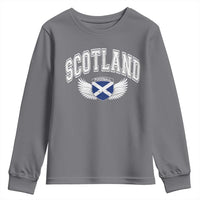 Scotland Soccer Youth Sweatshirt Retro Vintage Scottish Flag Football Fan