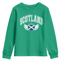 Scotland Soccer Youth Sweatshirt Retro Vintage Scottish Flag Football Fan