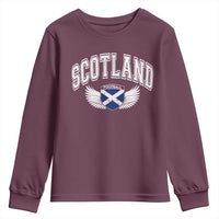Scotland Soccer Youth Sweatshirt Retro Vintage Scottish Flag Football Fan