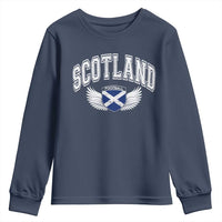 Scotland Soccer Youth Sweatshirt Retro Vintage Scottish Flag Football Fan