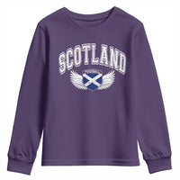 Scotland Soccer Youth Sweatshirt Retro Vintage Scottish Flag Football Fan
