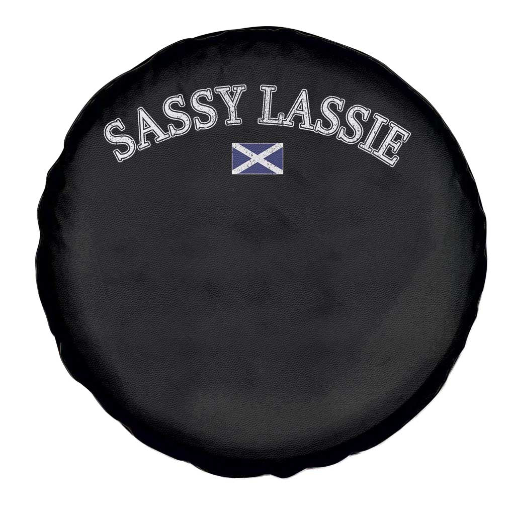 Sassy Lassie Scotland Flag Spare Tire Cover Funny Scottish Pride Heritage Gift