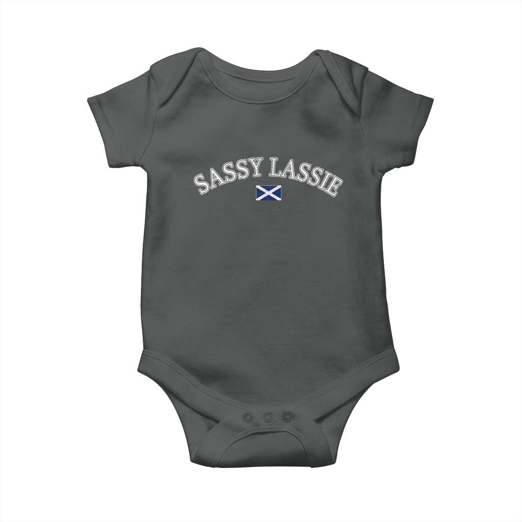 Sassy Lassie Scotland Flag Baby Onesie Funny Scottish Pride Heritage Gift