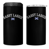 Sassy Lassie Scotland Flag 4 in 1 Can Cooler Tumbler Funny Scottish Pride Heritage Gift