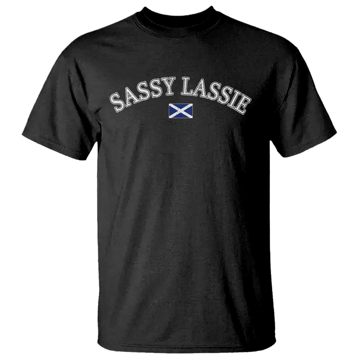 Sassy Lassie Scotland Flag T Shirt Funny Scottish Pride Heritage Gift