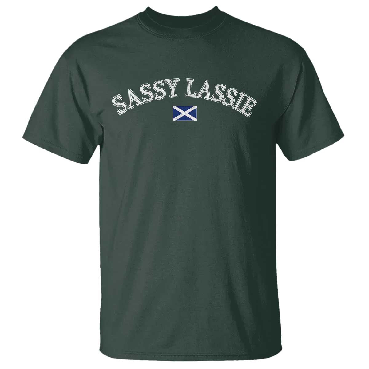 Sassy Lassie Scotland Flag T Shirt Funny Scottish Pride Heritage Gift