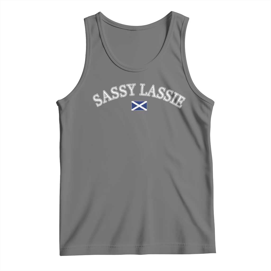 Sassy Lassie Scotland Flag Tank Top Funny Scottish Pride Heritage Gift