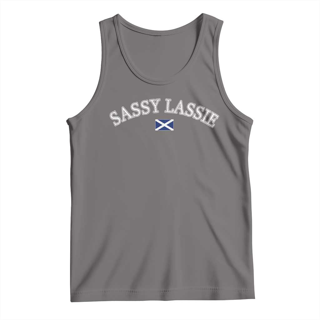 Sassy Lassie Scotland Flag Tank Top Funny Scottish Pride Heritage Gift