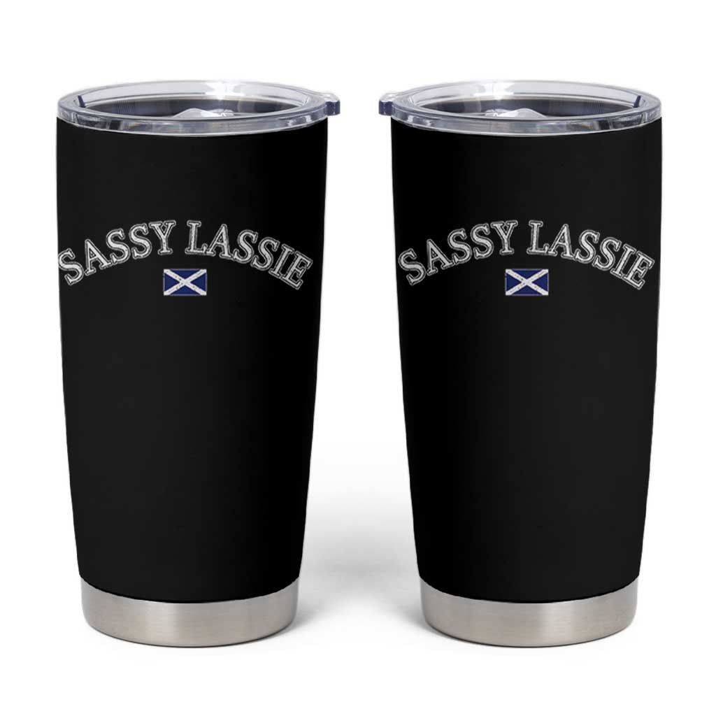 Sassy Lassie Scotland Flag Tumbler Cup Funny Scottish Pride Heritage Gift