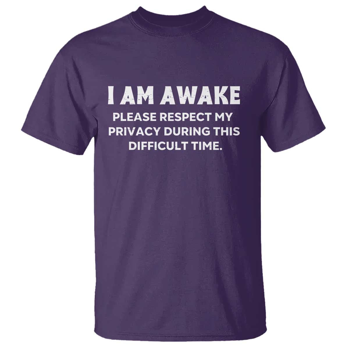 Funny Saying T Shirt I Am Awake Please Respect My Privacy Sarcastic Ironic