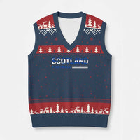 Scotland Football Pride V-Neck Knit Sweater Vest Scottish Flag Soccer Fan National Team Fans