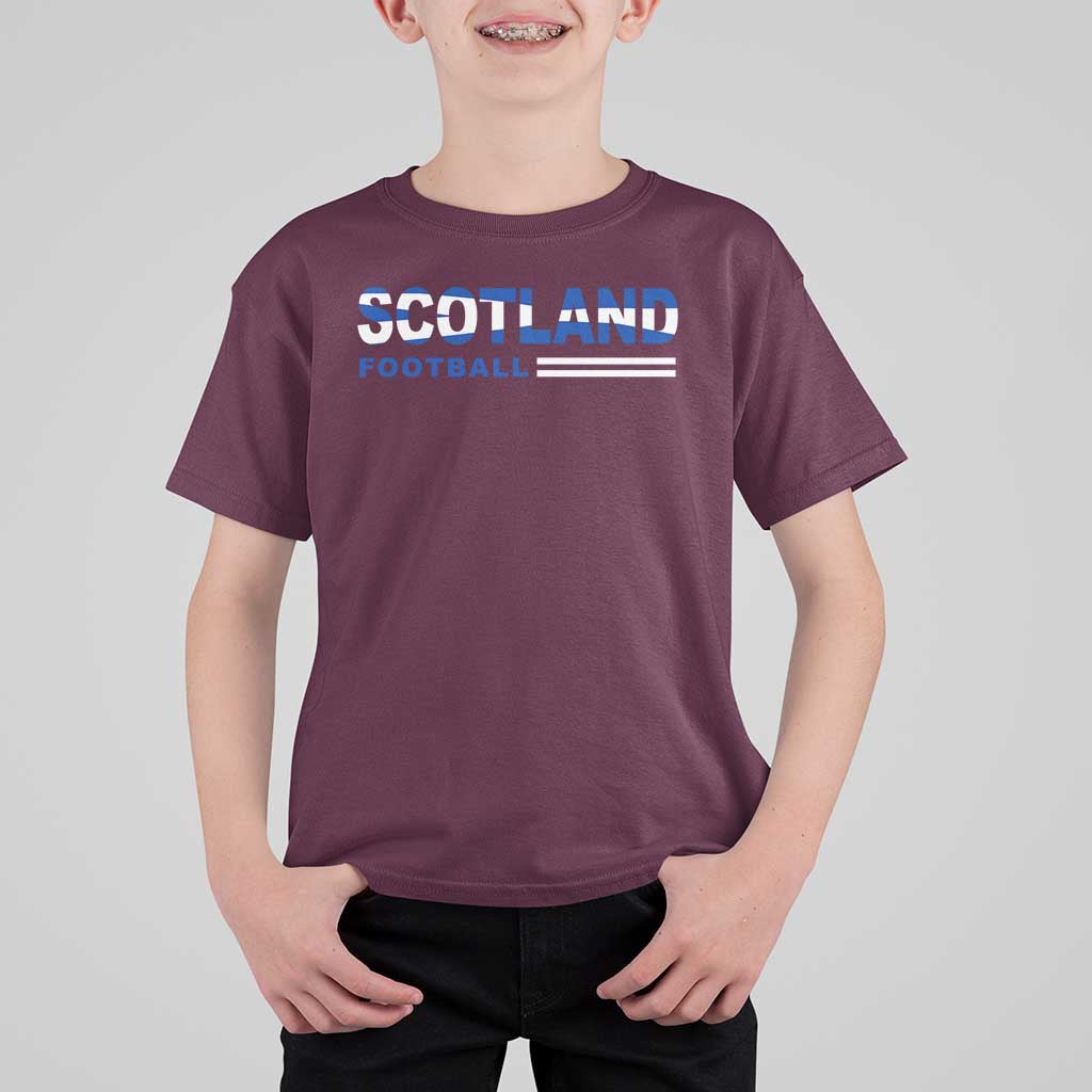 Scotland Football Pride T Shirt For Kid Scottish Flag Soccer Fan National Team Fans