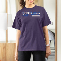 Scotland Football Pride T Shirt For Women Scottish Flag Soccer Fan National Team Fans