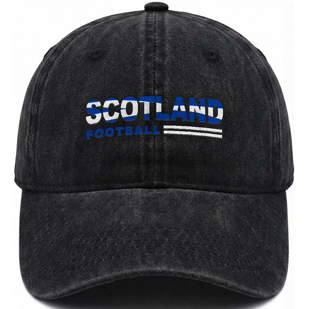 Scotland Football Pride Washed Cotton Baseball Cap Scottish Flag Soccer Fan National Team Fans