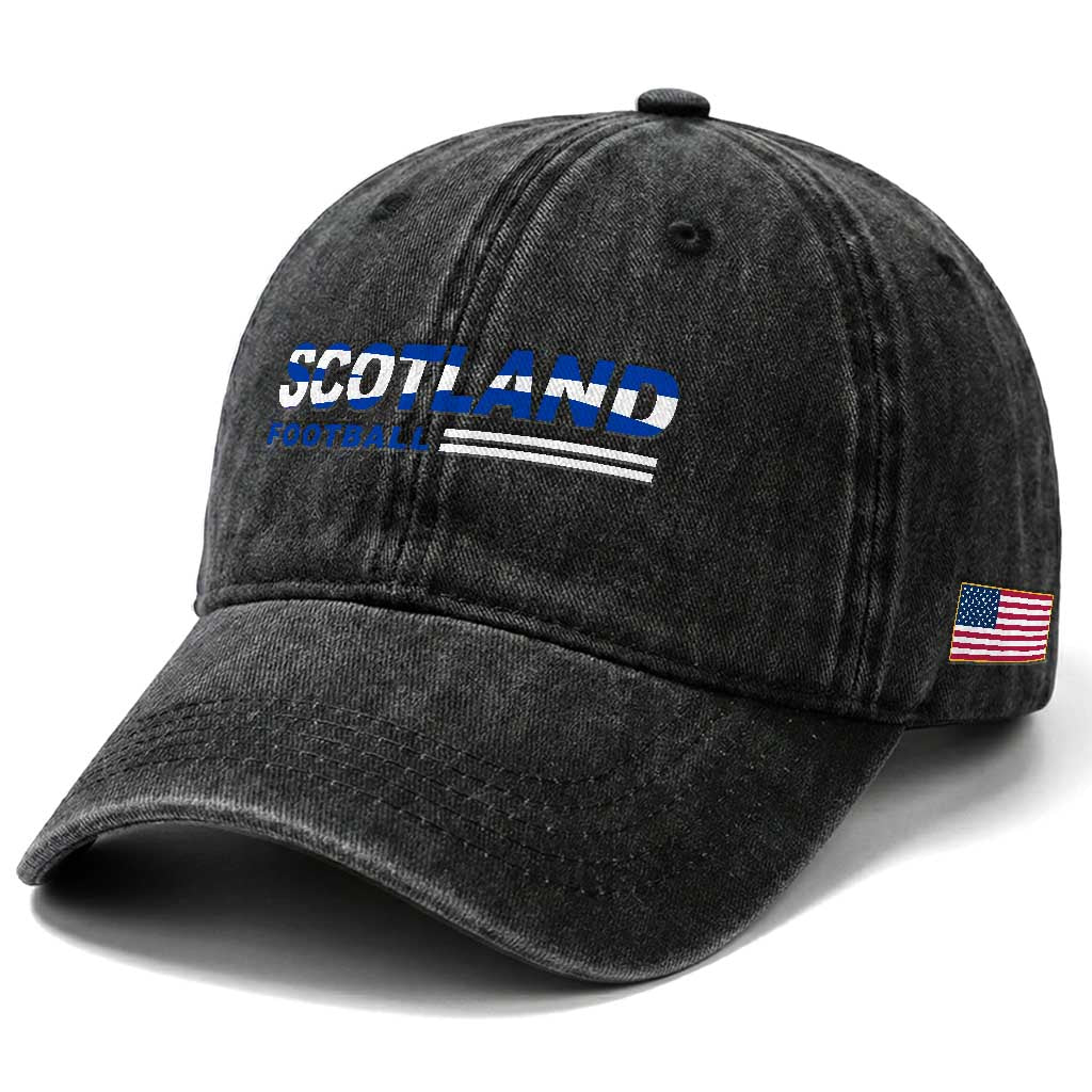 Scotland Football Pride Washed Cotton Baseball Cap Scottish Flag Soccer Fan National Team Fans