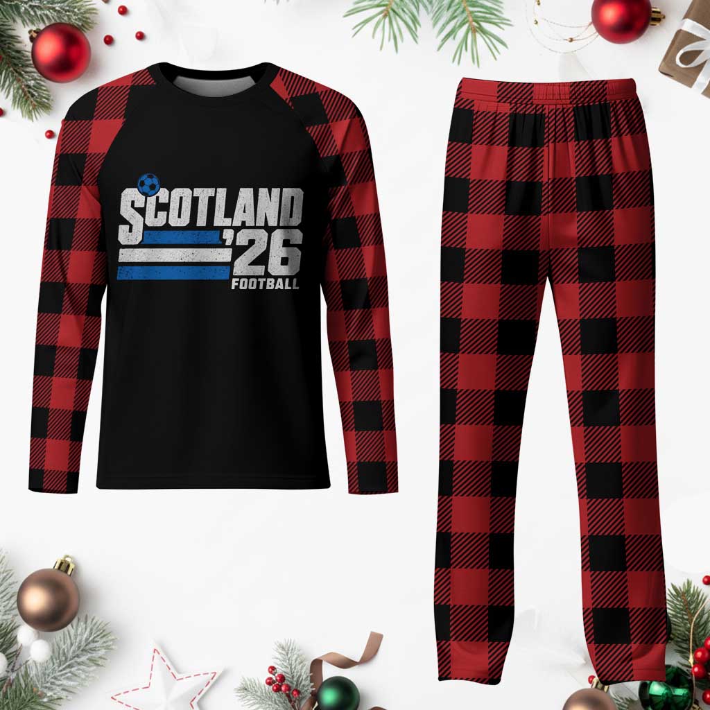 Scotland Football Fan Plaid Pajama Set Scottish Soccer Supporter Scottish Flag 2026