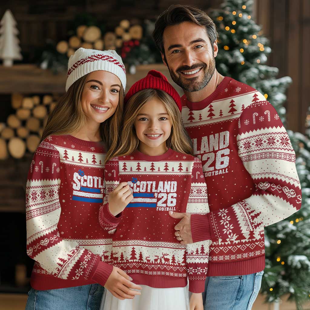 Scotland Football Fan Ugly Christmas Sweater Scottish Soccer Supporter Scottish Flag 2026