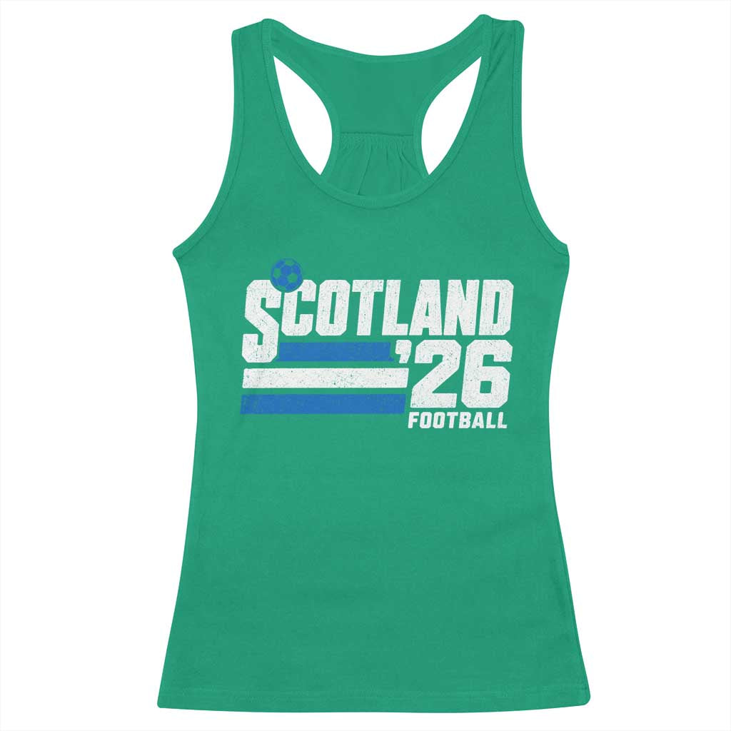 Scotland Football Fan Racerback Tank Top Scottish Soccer Supporter Scottish Flag 2026