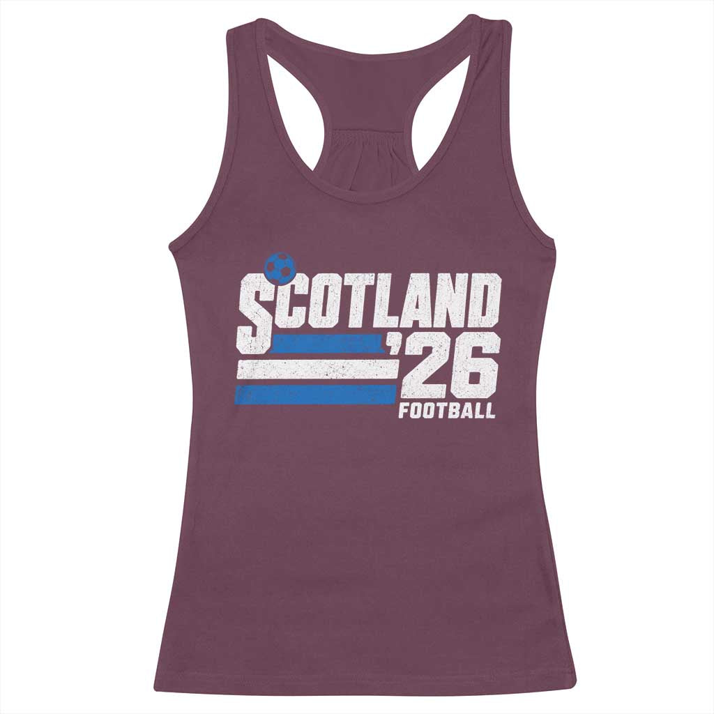 Scotland Football Fan Racerback Tank Top Scottish Soccer Supporter Scottish Flag 2026