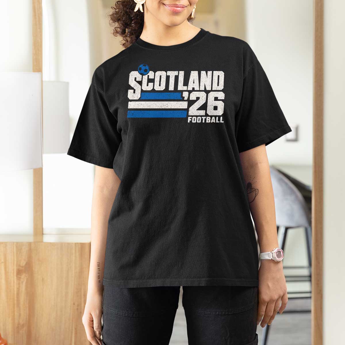 Scotland Football Fan T Shirt For Women Scottish Soccer Supporter Scottish Flag 2026