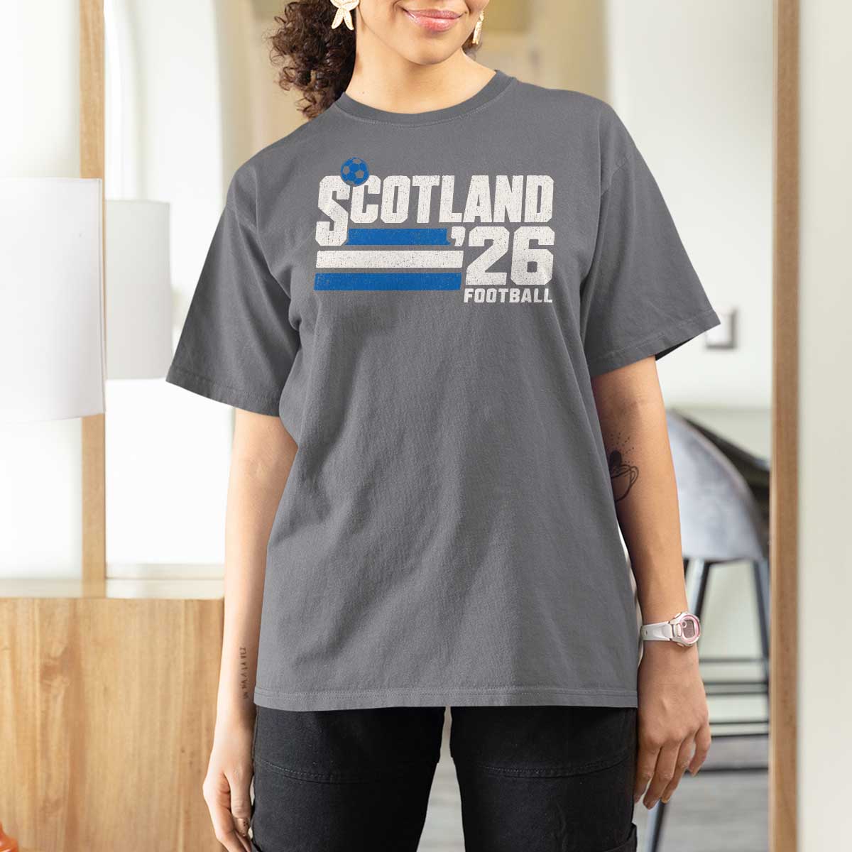 Scotland Football Fan T Shirt For Women Scottish Soccer Supporter Scottish Flag 2026