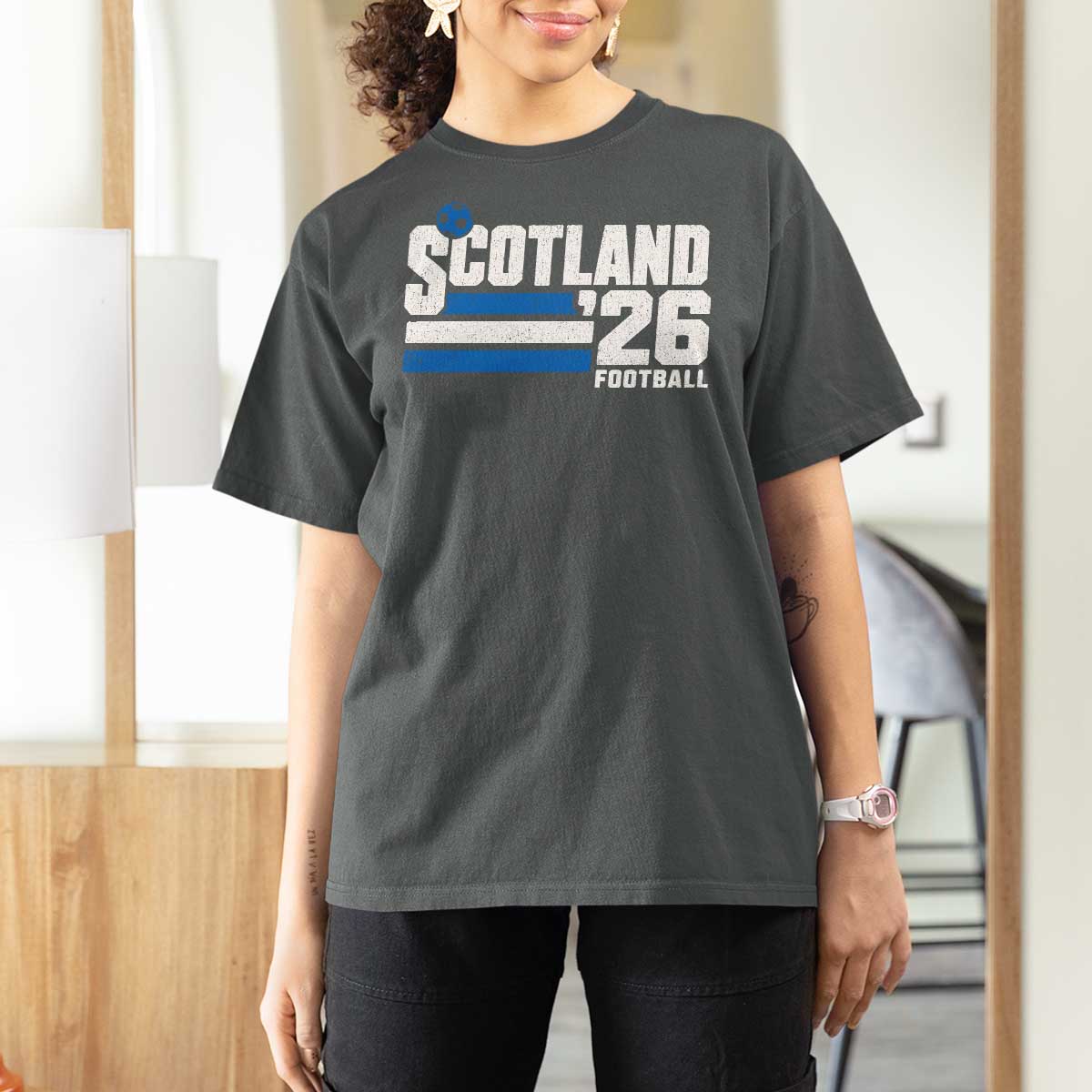 Scotland Football Fan T Shirt For Women Scottish Soccer Supporter Scottish Flag 2026