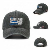 Scotland Football Fan Washed Cotton Baseball Cap Scottish Soccer Supporter Scottish Flag 2026