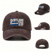 Scotland Football Fan Washed Cotton Baseball Cap Scottish Soccer Supporter Scottish Flag 2026