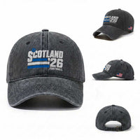 Scotland Football Fan Washed Cotton Baseball Cap Scottish Soccer Supporter Scottish Flag 2026