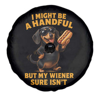 Funny Embarrassing Dachshund Spare Tire Cover Wiener Hot Dog Pun Crude Cringey Inappropriate Humor