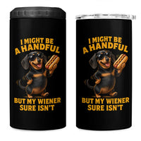 Funny Embarrassing Dachshund 4 in 1 Can Cooler Tumbler Wiener Hot Dog Pun Crude Cringey Inappropriate Humor