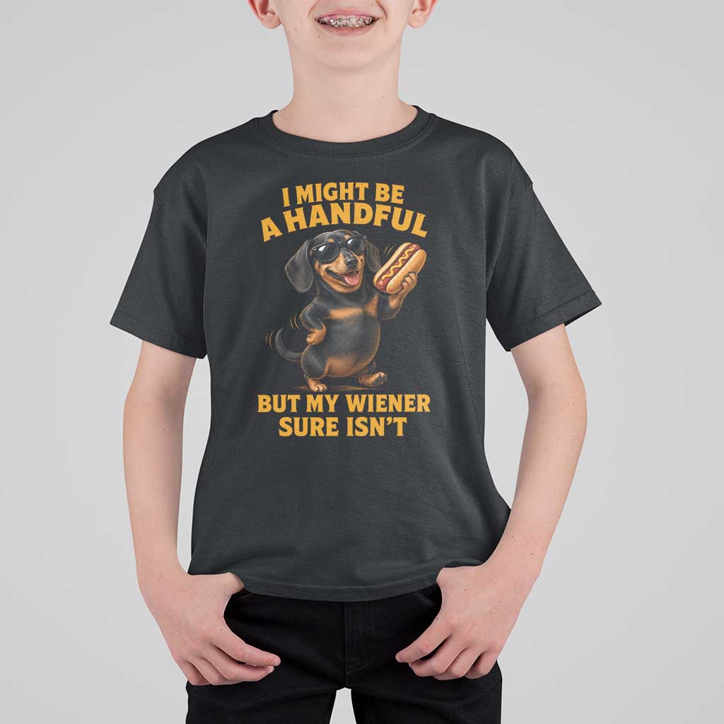 Funny Embarrassing Dachshund T Shirt For Kid Wiener Hot Dog Pun Crude Cringey Inappropriate Humor
