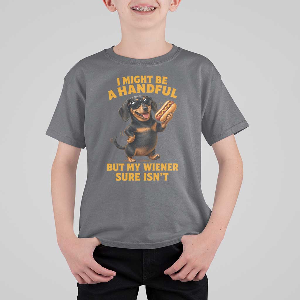 Funny Embarrassing Dachshund T Shirt For Kid Wiener Hot Dog Pun Crude Cringey Inappropriate Humor