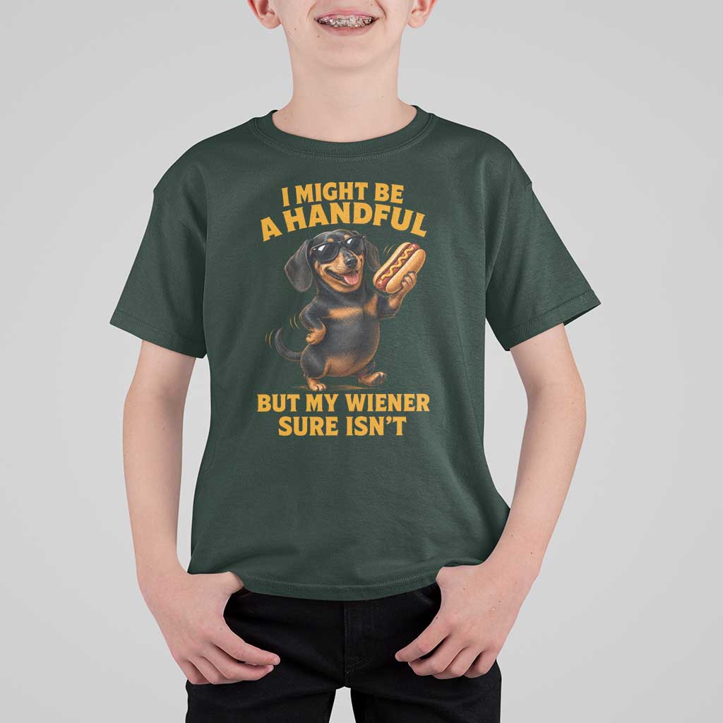 Funny Embarrassing Dachshund T Shirt For Kid Wiener Hot Dog Pun Crude Cringey Inappropriate Humor