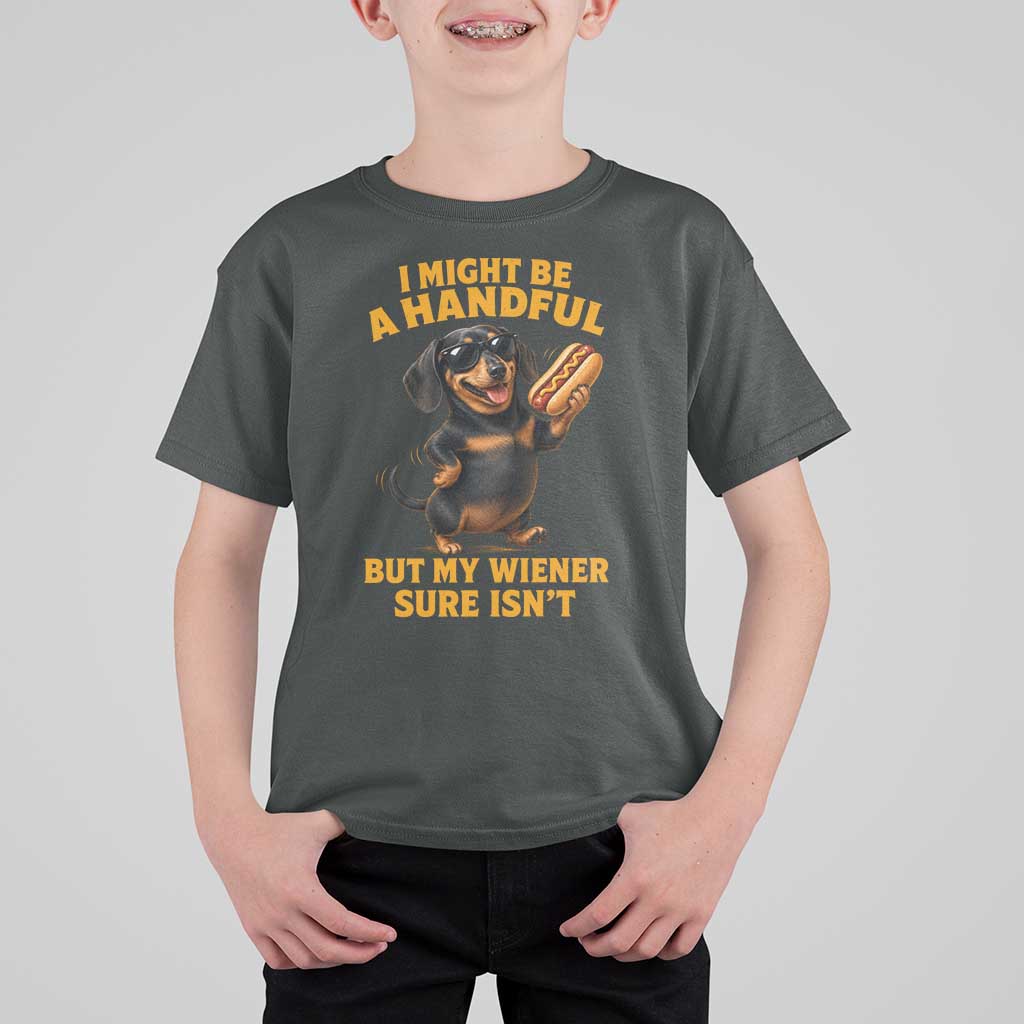 Funny Embarrassing Dachshund T Shirt For Kid Wiener Hot Dog Pun Crude Cringey Inappropriate Humor