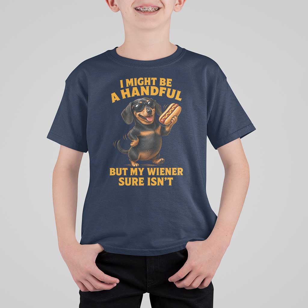 Funny Embarrassing Dachshund T Shirt For Kid Wiener Hot Dog Pun Crude Cringey Inappropriate Humor