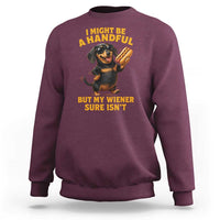 Funny Embarrassing Dachshund Sweatshirt Wiener Hot Dog Pun Crude Cringey Inappropriate Humor
