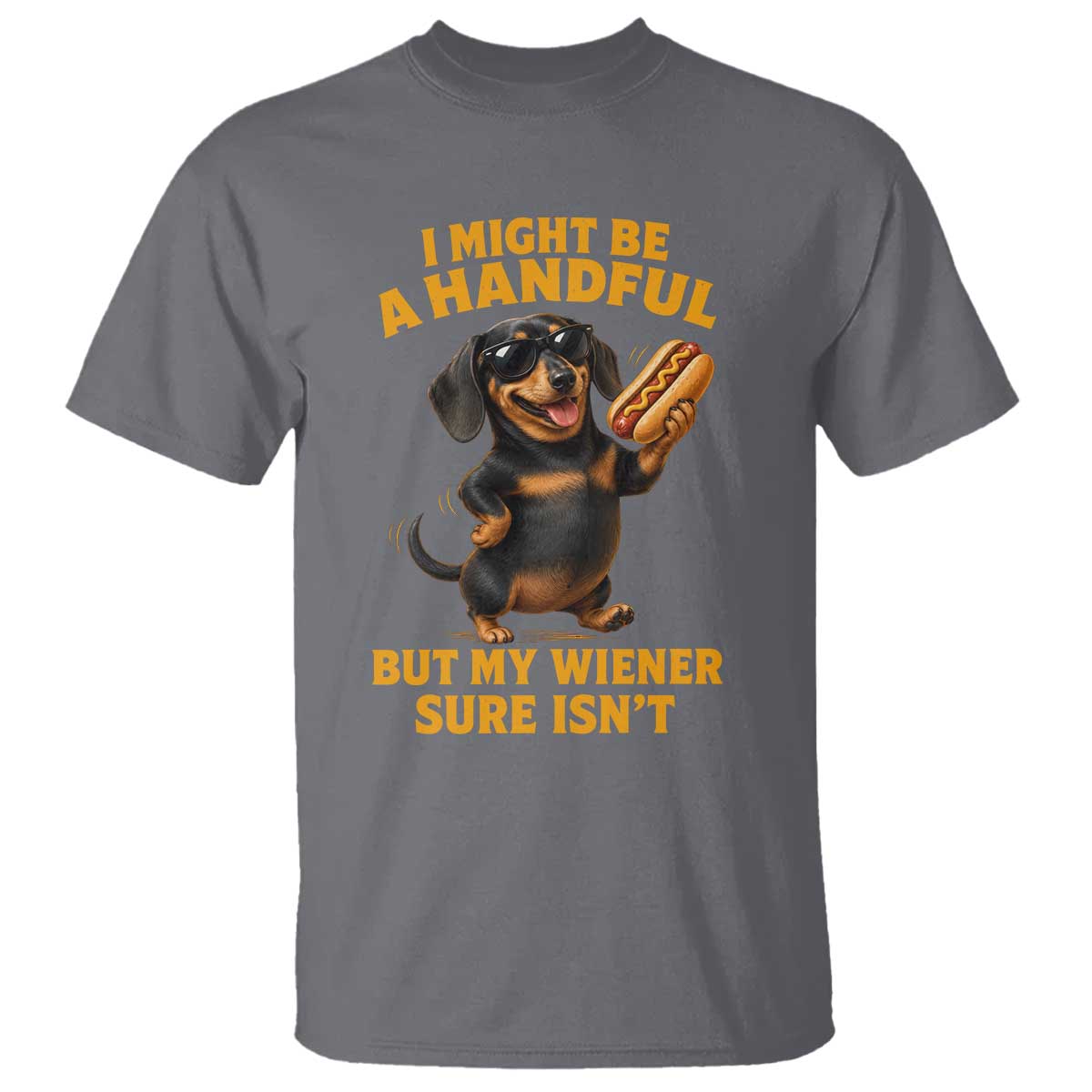 Funny Embarrassing Dachshund T Shirt Wiener Hot Dog Pun Crude Cringey Inappropriate Humor