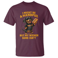 Funny Embarrassing Dachshund T Shirt Wiener Hot Dog Pun Crude Cringey Inappropriate Humor