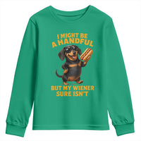 Funny Embarrassing Dachshund Youth Sweatshirt Wiener Hot Dog Pun Crude Cringey Inappropriate Humor