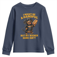 Funny Embarrassing Dachshund Youth Sweatshirt Wiener Hot Dog Pun Crude Cringey Inappropriate Humor