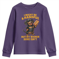 Funny Embarrassing Dachshund Youth Sweatshirt Wiener Hot Dog Pun Crude Cringey Inappropriate Humor